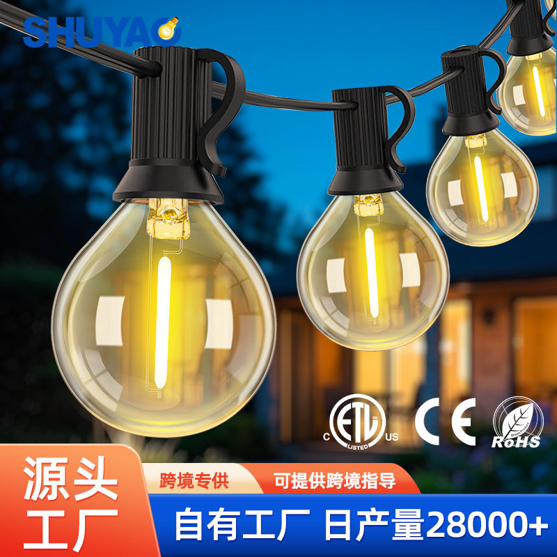 Wholesale G40 Bulb Waterproof String Lights Outdoor Camping Ambiance Lights 220V Eu Standard 110V Us Standard Decorative Lights