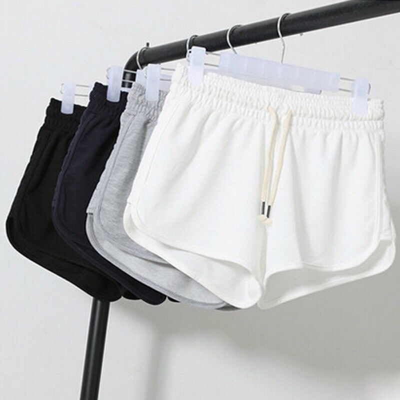 Korean Style plus size Loose Sports Solid Color Shorts Women's Three-point Running Pants Casual Yoga Pants Outer Wear Beach Pajama Pants