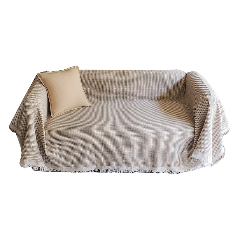 Waffle sofa towel full cover cotton woven sofa cushion wholesale Four Seasons universal sofa cover full cover universal cover towel