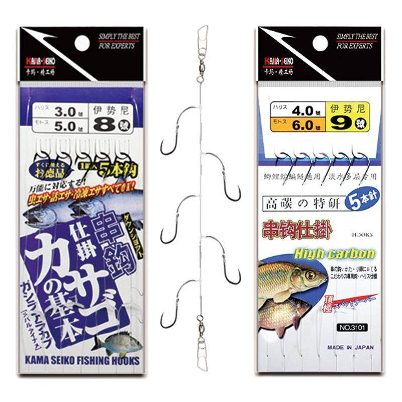 Picture of String hook fishing group finished product Ishini Izu pill world gold sleeve red sleeve barbed string hook fishing gear hook wholesale