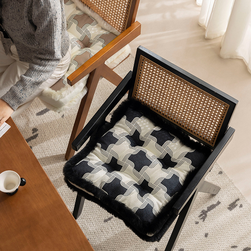 Light Luxury Advanced Sense Household Dining Chair Cushion Stool Chair Cushion Student Sedentary Thickened Memory Foam Cushion Not Collapsing