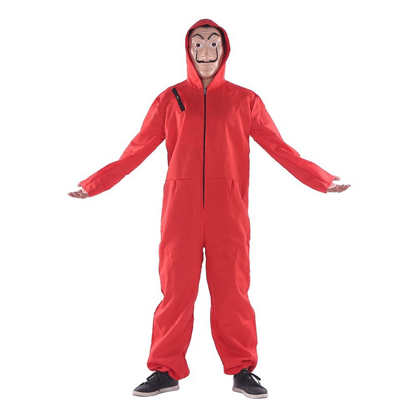 Picture of Halloween Dali Clown House of Cards costume red conjoined costume Dali clown costume parent-child costume