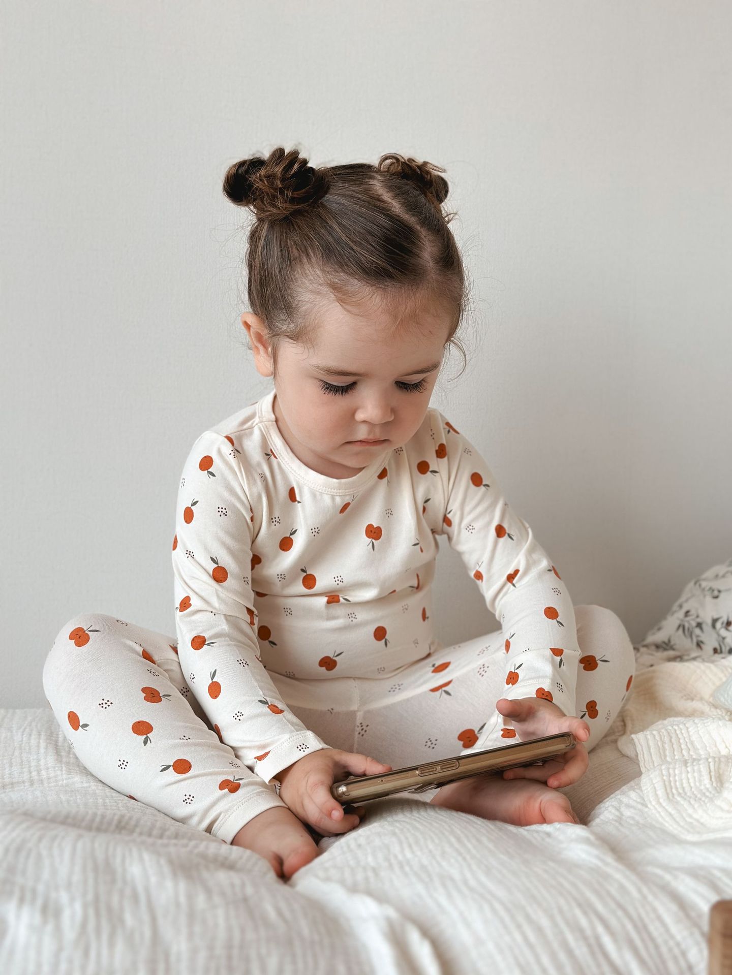 Picture of Korean Children's Summer Pajamas Autumn Clothes Home Clothes Baby Clothes Girls' Long Sleeve Baby Children's Clothing suit Pure Cotton Category A