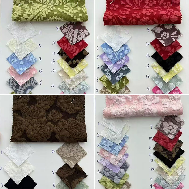 2025 New Storage Luggage Crafts Fabric Cross-border Special for in stock Fabric Foreign Trade Women's Wear Children's Wear Jacquard Material