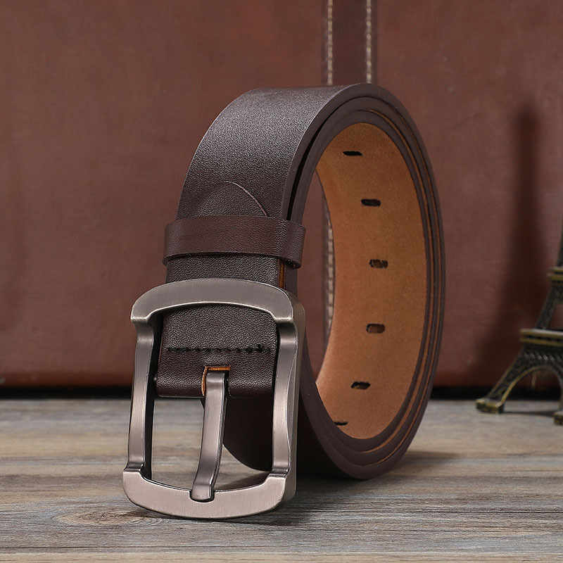 Picture of New belt leather men's belt real cowhide belt casual Joker men's pin buckle belt manufacturers wholesale
