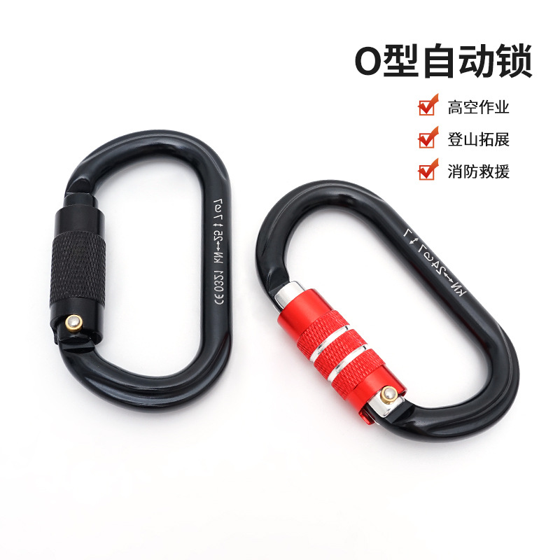 Picture of Outdoor Mountaineering and Rock Climbing O-Type Automatic Lock Safety Quick-Hook Main Lock 7075 Carabiner Quick-Hook Lock Equipment