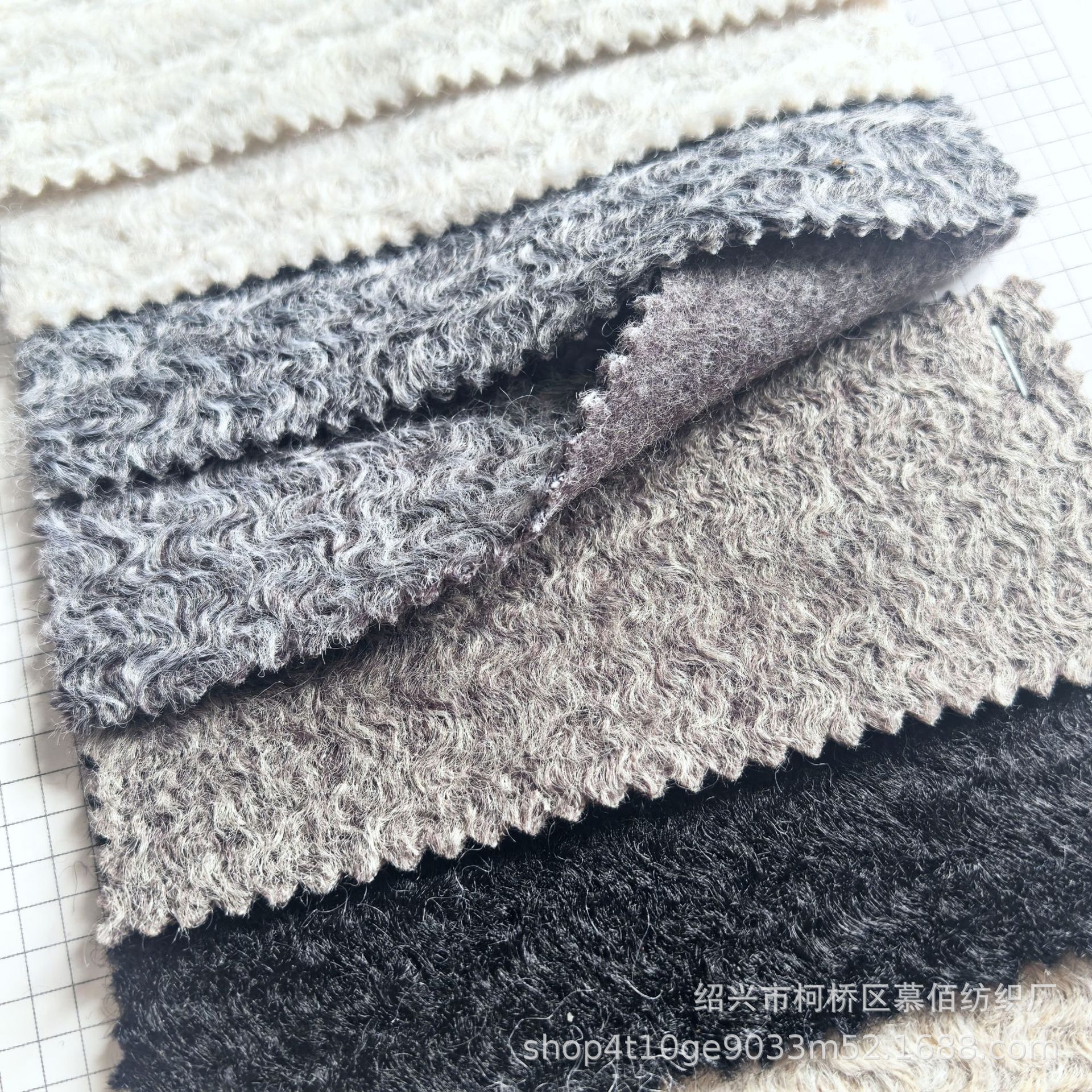 Picture of Pit wool, wavy patterns, women's clothing, children's jackets, home fur, coats, woolen fabric, fashionable fabric