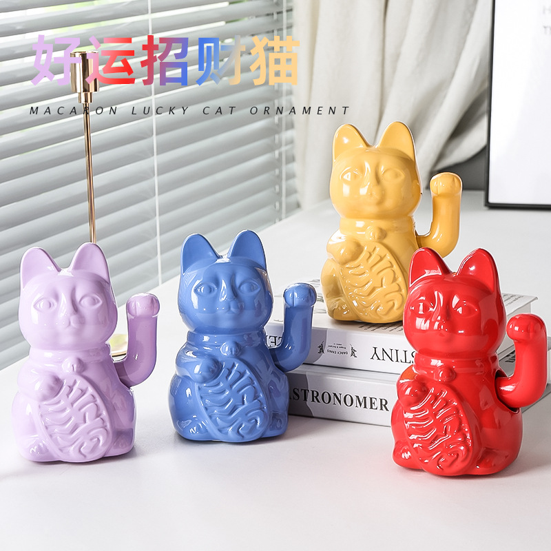 Luckier Cat Cute Desktop Workstation Ornaments Automatic beckoning Home Living Room Home Shop Decorations Opening Gift Giving
