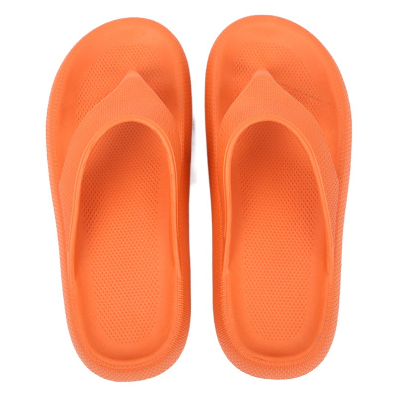 2025 New Summer Bathroom Home Slippers Women's Summer Thick-Soled Flip-Flops Eva Thong-Toe Couple Slippers