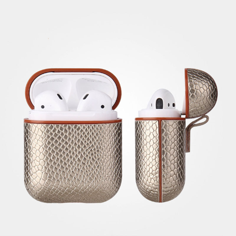 Picture of Cross-border trend PU leather wireless Bluetooth earphone case protective cover fashion drop-resistant suitable for Apple Airpod