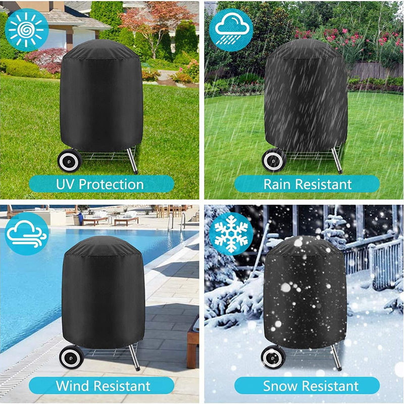 Round barbecue grill cover BBQ cover outdoor fire pit cover oven cover brazier cover barbecue grill cover