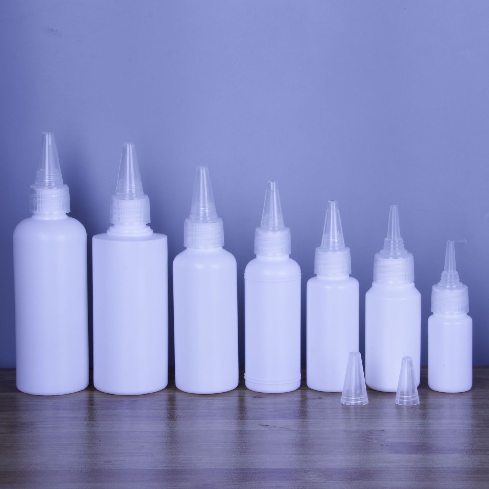 In stock 10-1000ml white pointed mouth bottle HDPE pointed mouth bottle light-proof sub-bottle pointed mouth squeeze bottle