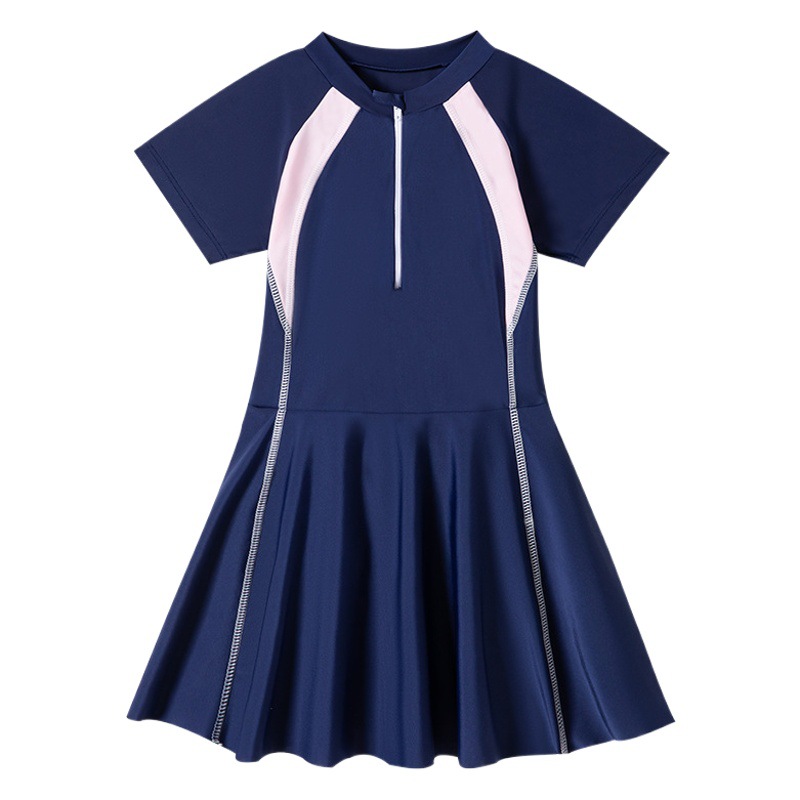 Student training swimsuit wholesale girls' swimsuit middle and big children's swimsuit swimming skirt Korean style printed small fresh hot spring swimsuit