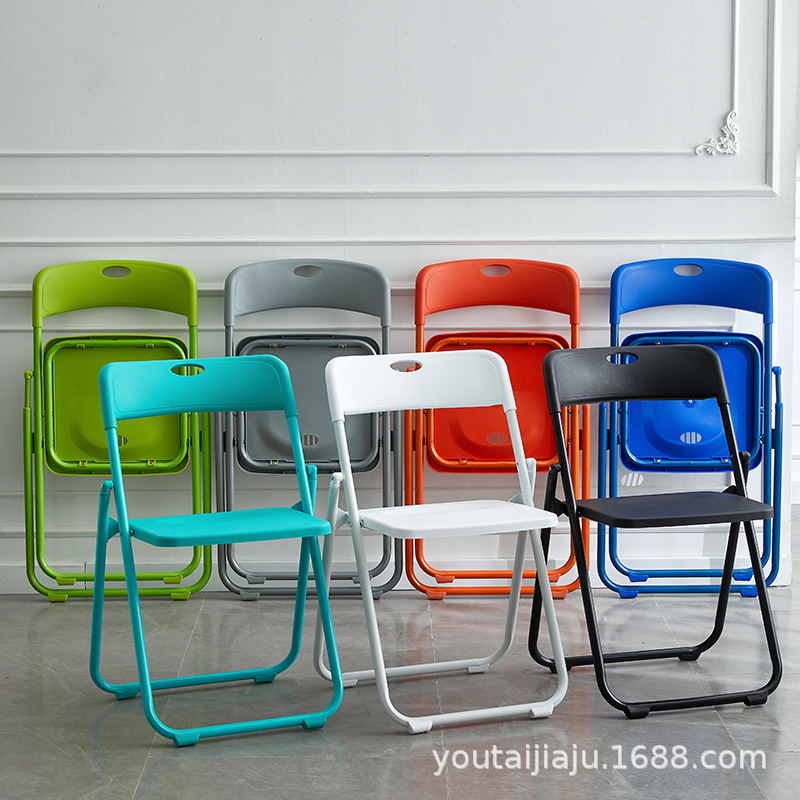 Picture of Folding chair back chair household dining chair portable chair plastic dining chair training chair conference chair staff chair