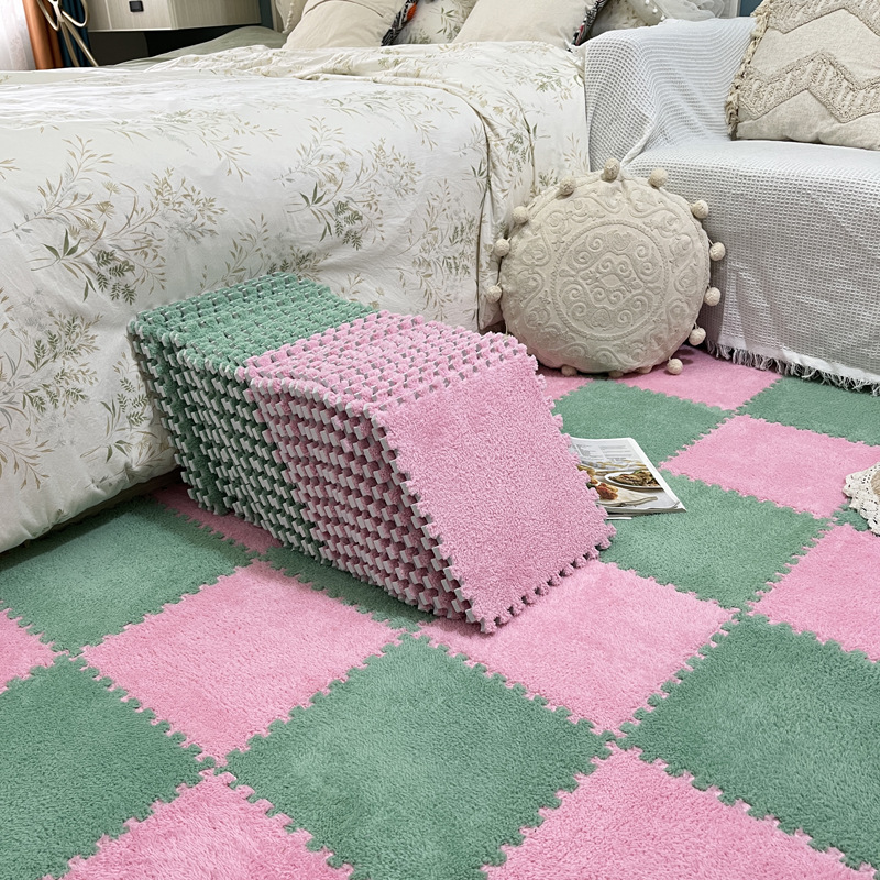 Plush room stitching carpet bedroom living room 2023 New ins style bedside blanket full floor mat cushion home