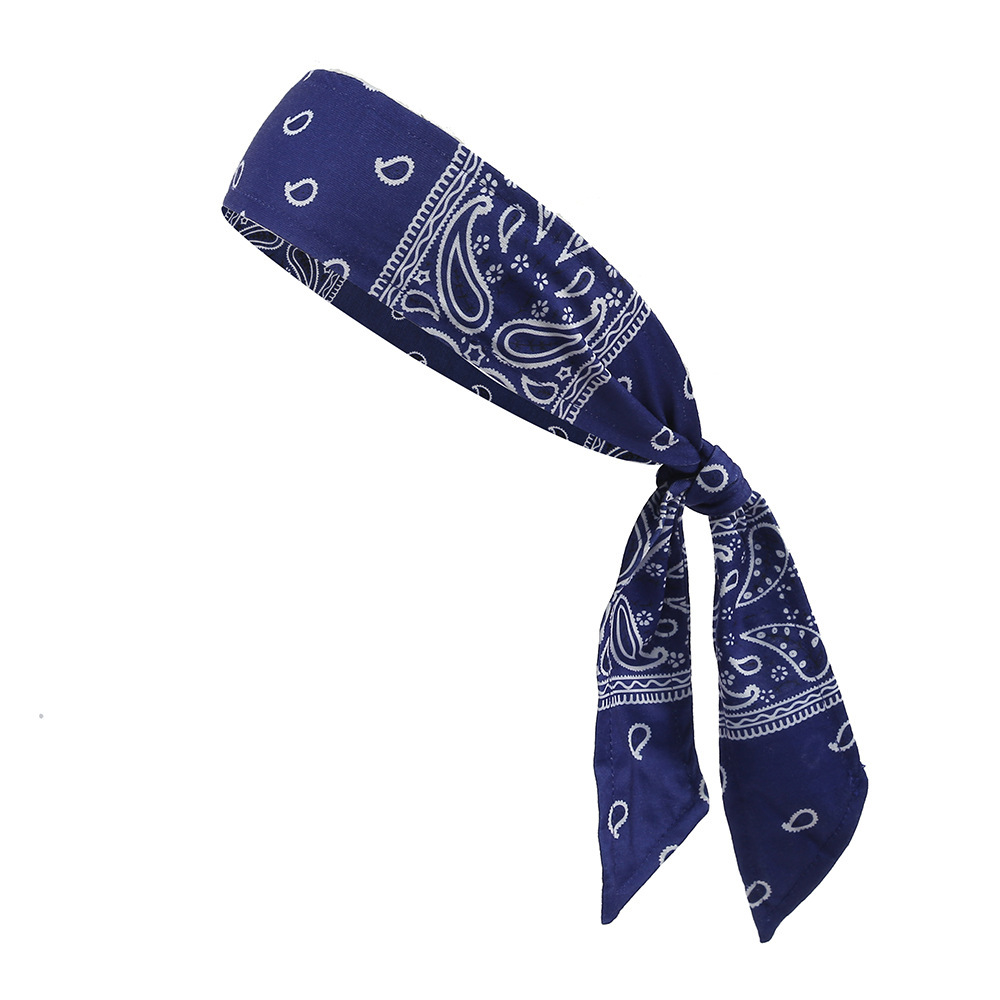 Picture of European and American Cashew Flower Street Sports Headscarf Strap Riding Running Sweat Absorbing Headband Summer Cooling Ice Silk Hair Band