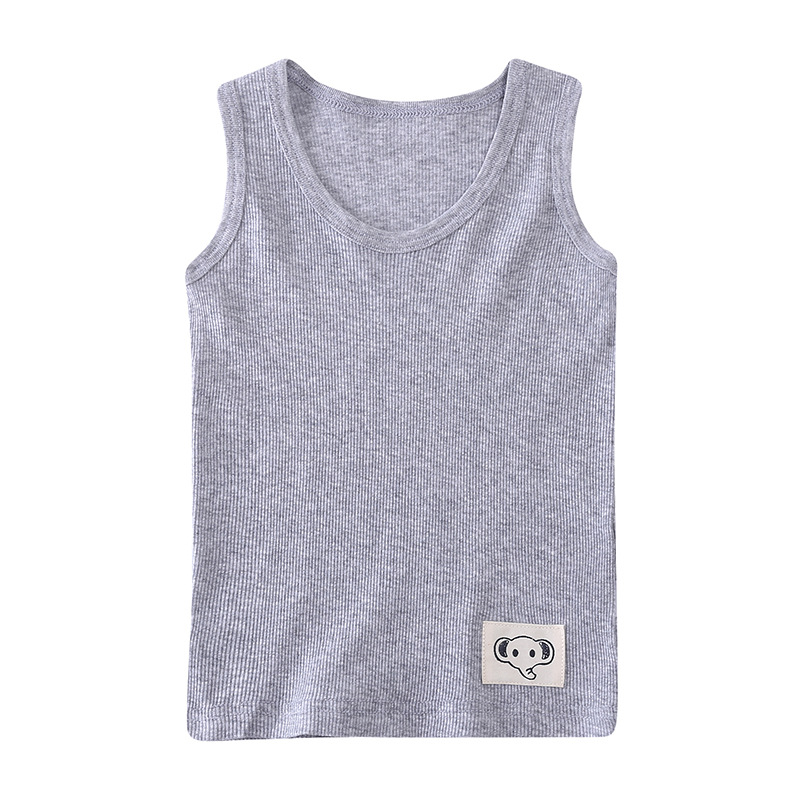 Picture of Summer children's cotton vest boys and girls baby base shirt thin elastic home clothes 100 cotton pajamas factory wholesale