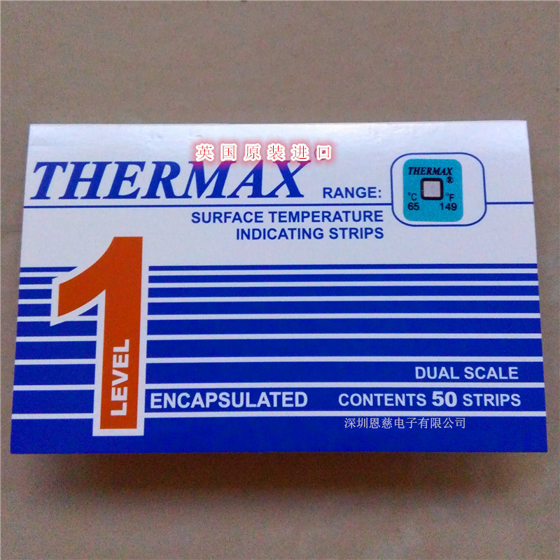 [Hot sale] UK THERMAX single-grid temperature paper 65 degrees thermal test paper TMC temperature label temperature measuring paper