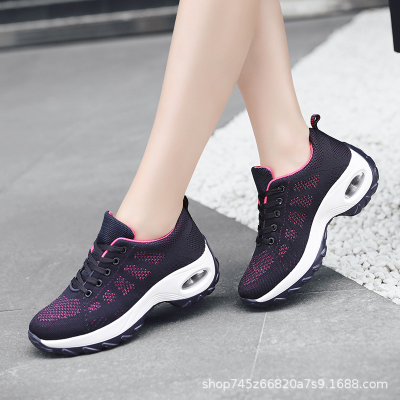 Picture of White Dance Shoes Dancing Shoes Square Dancers Soft Sole Running sneaker Lightweight Air Cushion Ghost Step Dancing Shoes New
