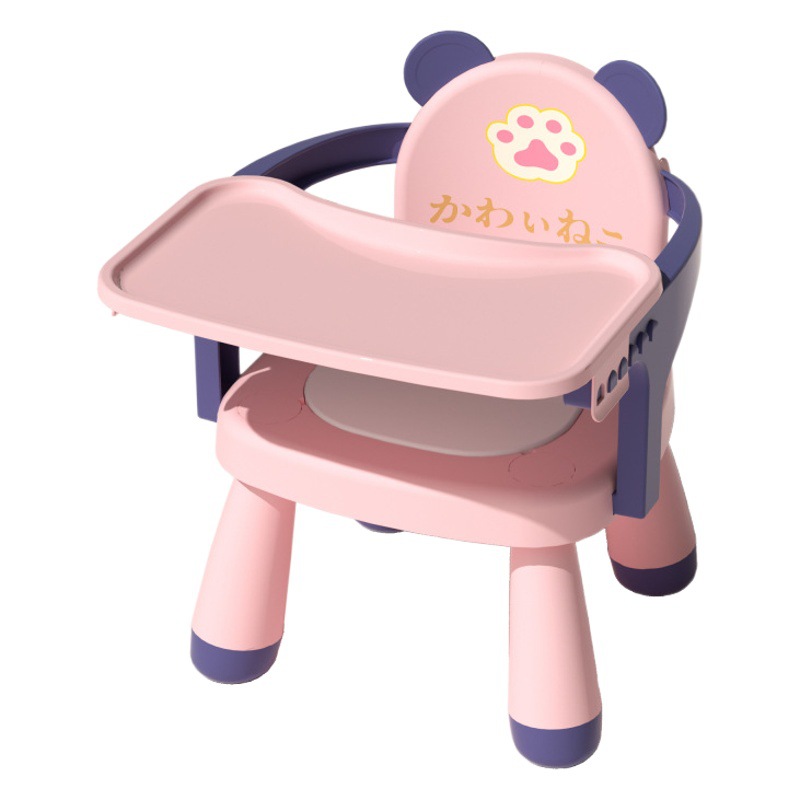 Children's Call Chair Portable Backrest Chair with Dinner Plate for Baby Dinner Household Children's Bench Children's Dining Table Stool
