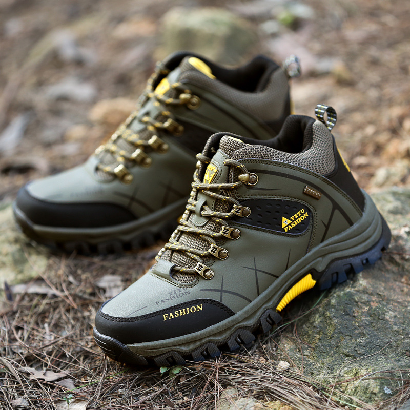 2024 New Outdoor Hiking Shoes Men's Autumn Outdoor Shoes Non-Slip Wear-Resistant Hiking Shoes Thick-Soled Waterproof Travel Shoes