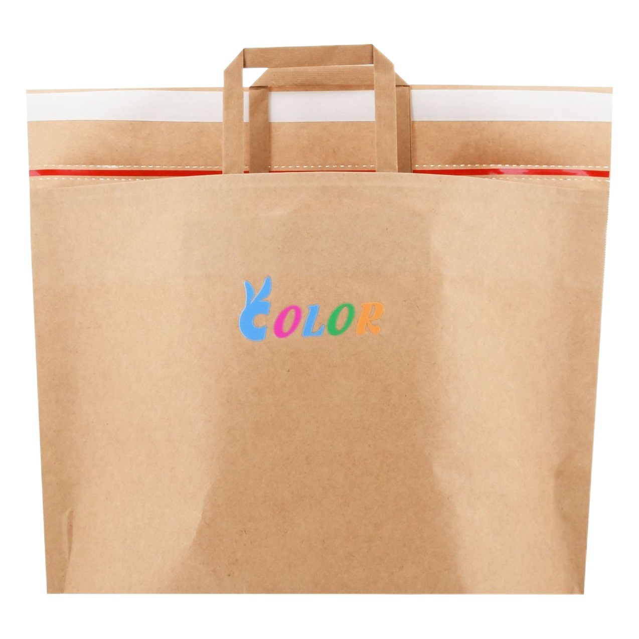 Printable Logo Packaging Paper Bag Environmentally Friendly Satchel Clothing Bag Cross-Border Logistics Kraft Paper Express Envelope Bag in Stock
