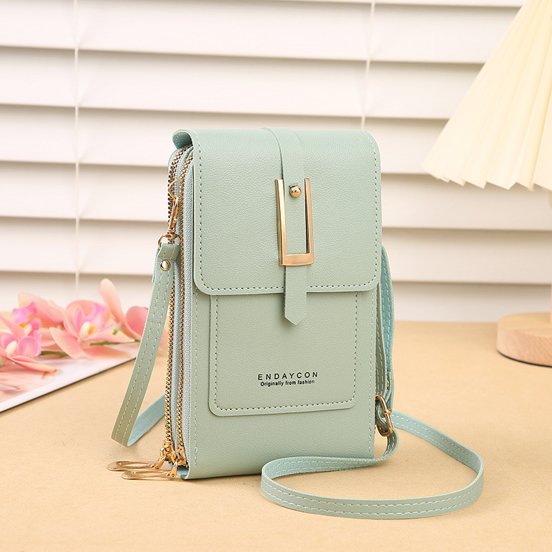 Picture of Urban Simple Women's Touch Screen Mobile Phone Bag Multi-Functional Card Holder Coin Purse Fashion Crossbody Single Shoulder Small Square Bag Trendy