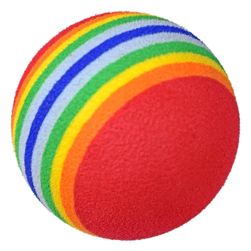 Indoor golf ball Rainbow Ball eva sponge soft ball children's toy ball pet cat sponge ball