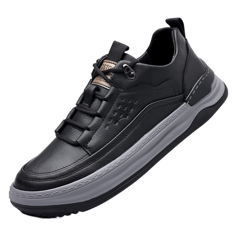 Autumn sports men's shoes fashion soft bottom trendy shoes low top shoes new casual shoes all-match crooked clown shoes leather shoes men