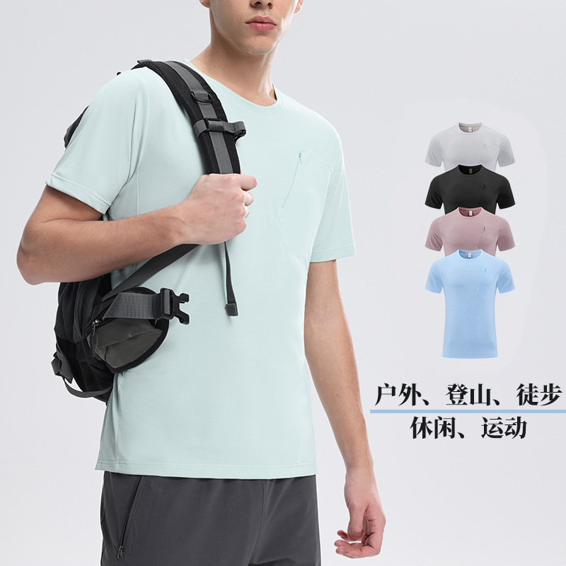 Dijiaping for the fashion brand beauty clothing outdoor running sports men's polyester ice quick-drying short-sleeved T-shirt breathable wholesale