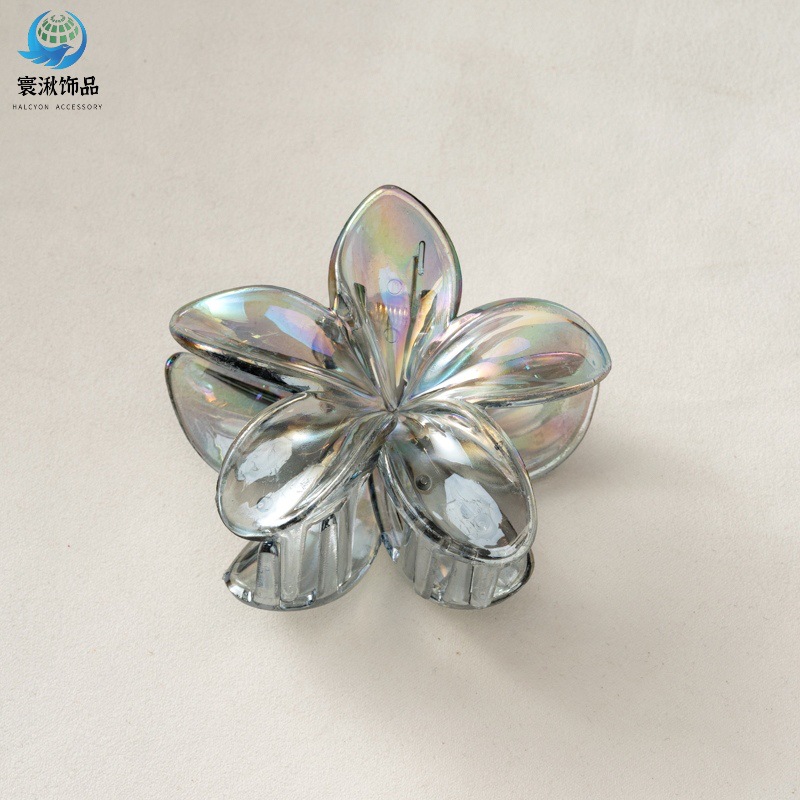 Picture of Cross-border egg flower clip large high-grade gradient Flower hairpin back head updo ponytail shark clip headdress