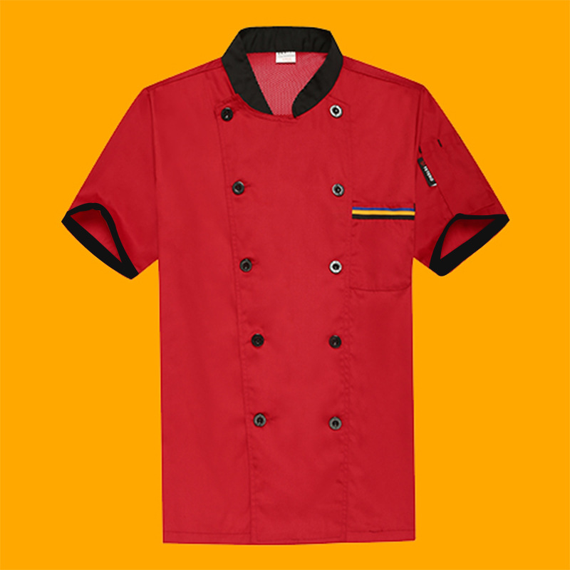 Picture of Restaurant Canteen Kitchen Clothing, Hotel Chef Work Clothes, Summer Clothing, Hotel Short-Sleeved Chef Clothes, Custom Made