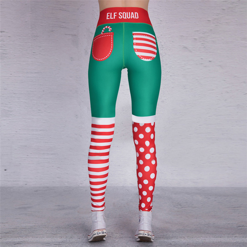 Picture of Wish Amazon cross-border new Christmas printing popular hip lifting high waist fitness sports leggings pencil pants for women