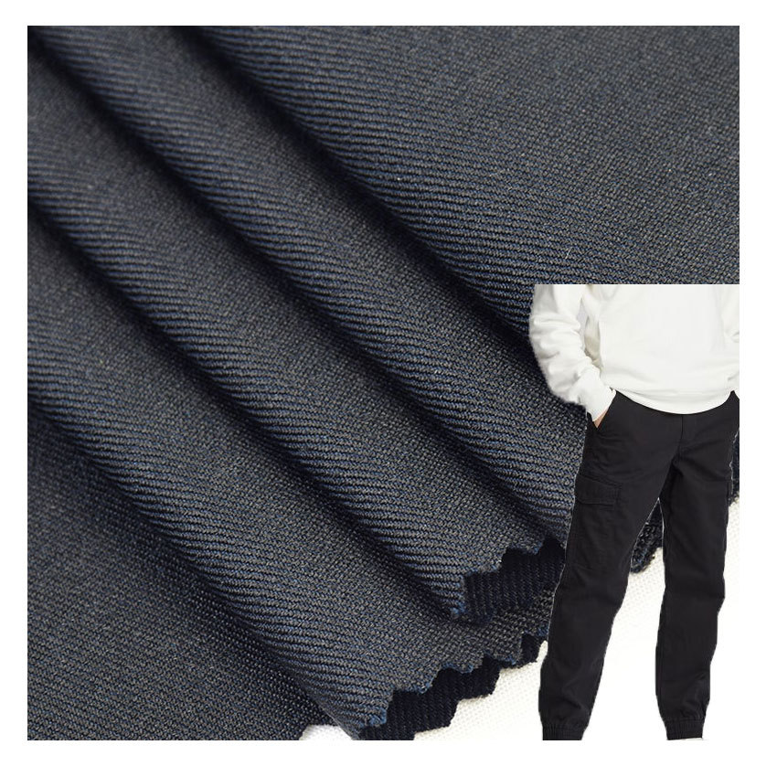 Cotton-polyester stretch workwear fabric CVC stretch yarn card, high elasticity breathability, polyester-cotton stretch twill fabric