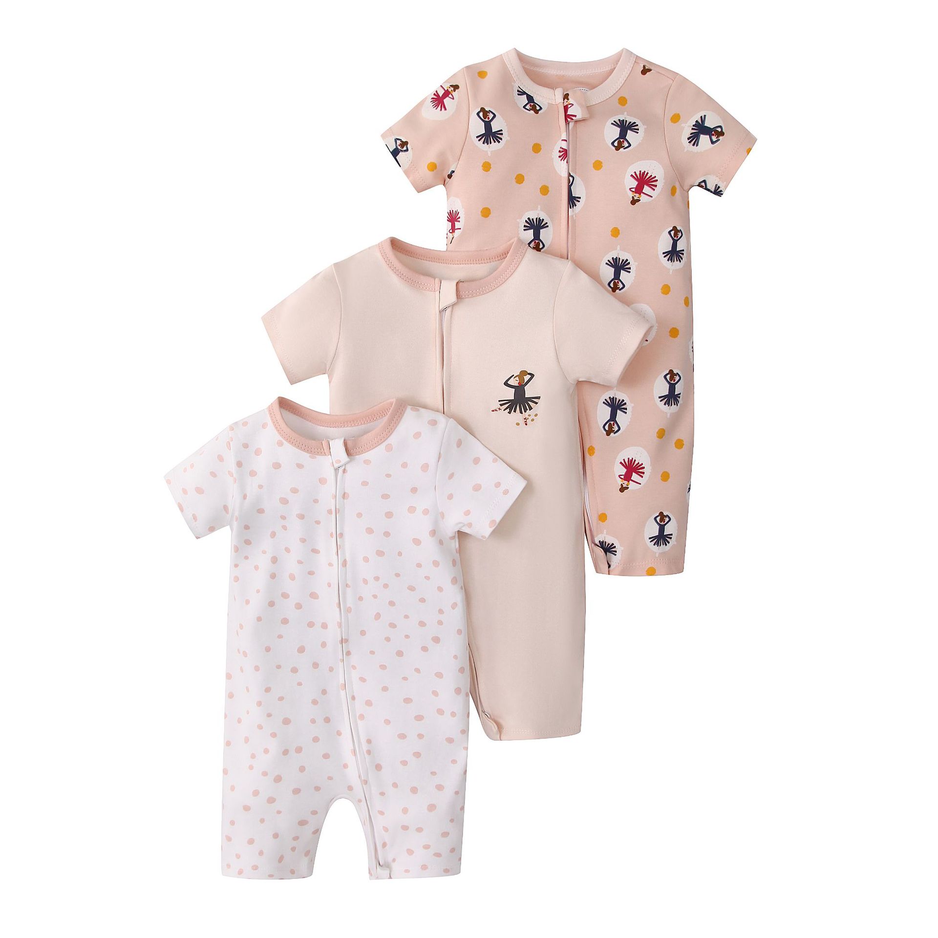 Picture of Foreign trade children's clothing summer baby jumpsuit short sleeve double zipper climbing clothing newborn baby gift box for cross-border