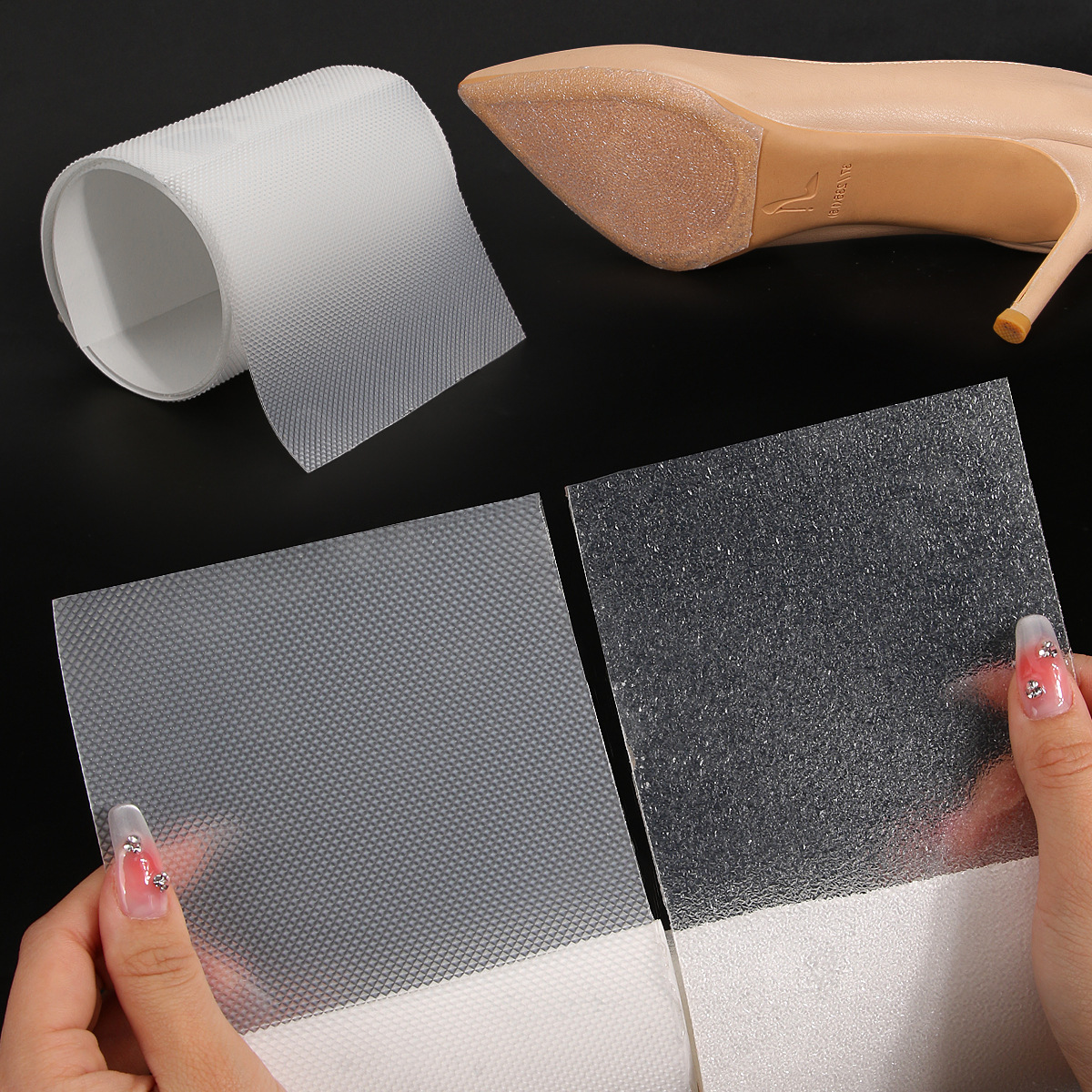 Wear-Resistant Silent Stickers for High Heels, New Shoes, Forefoot Anti-Wear Sole Stickers, Sole Anti-Slip Stickers, Rubber Sole Protective Film