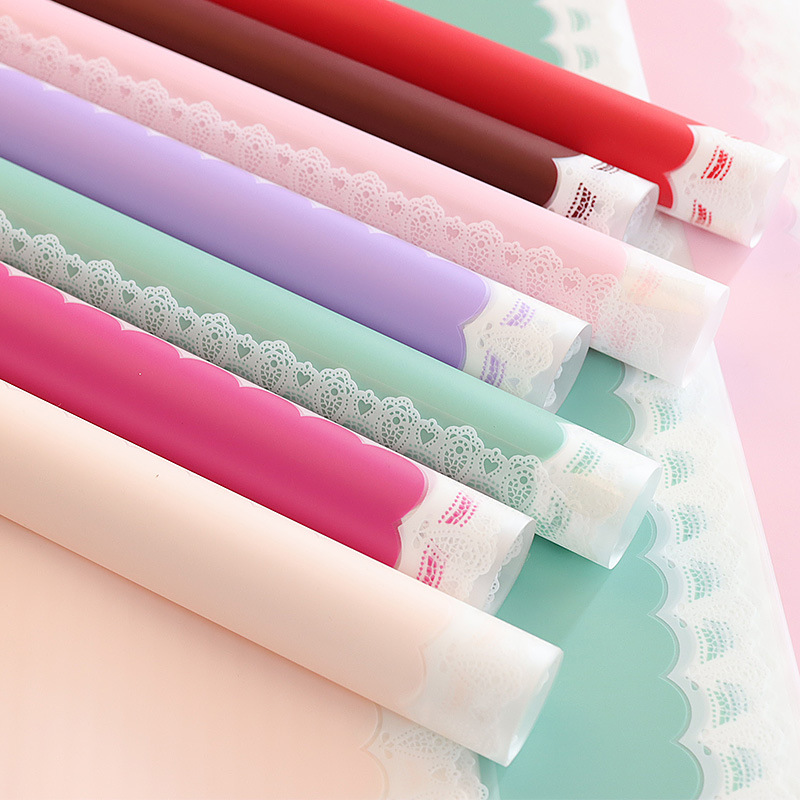 Lace edge Han Su fog paper floral material bouquet waterproof wrapping paper florist Korean flower wrapping material