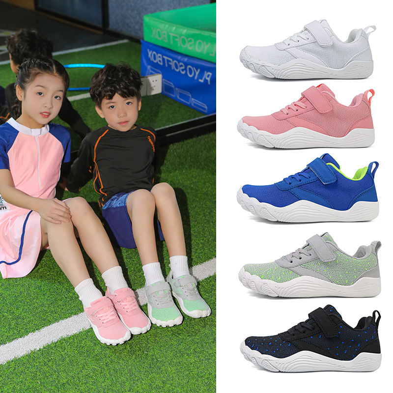 Cross-border new children's head barefoot five-finger soft-soled casual shoes breathable walking shoes outdoor hiking shoes indoor and outdoor