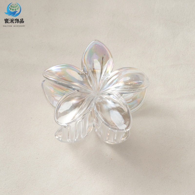 Picture of Cross-border egg flower clip large high-grade gradient Flower hairpin back head updo ponytail shark clip headdress