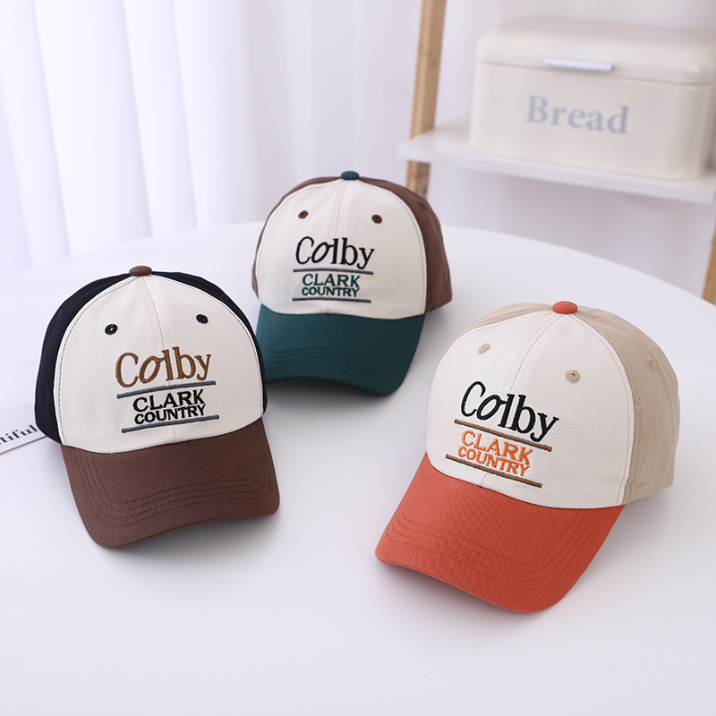 Embroidered Letters Cap for Boys and Girls Baby's Travel Warm Simple Baseball Cap Children's Spring and Autumn Sun Hat