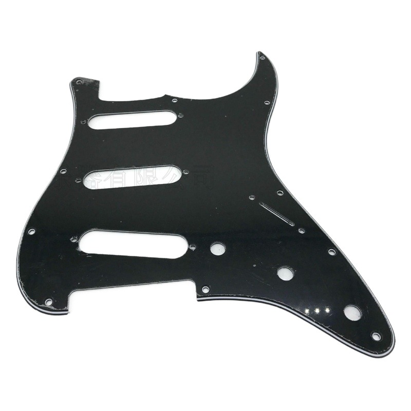 Electric guitar guard ST three single panel Black/White