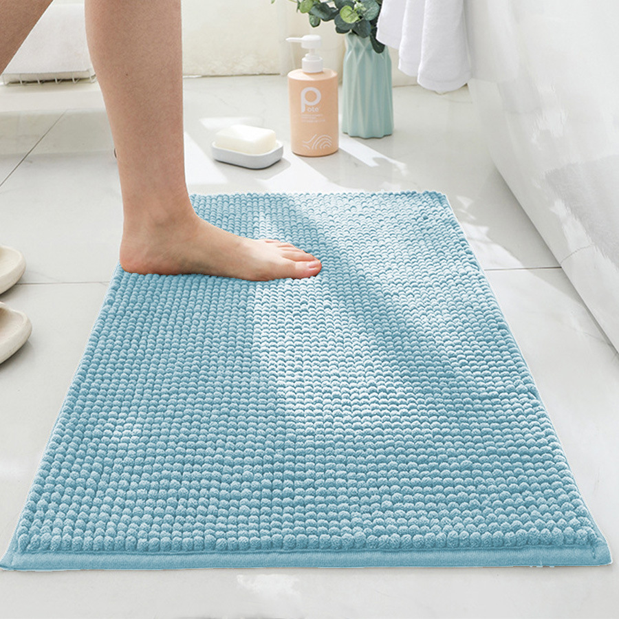 Picture of Special Short Plush Solid Color Chenille Floor Mat Cross-border Four Seasons Household Plain Soft Foot Pad Absorbent Non-slip Carpet