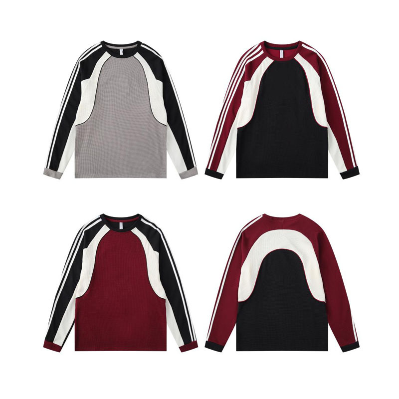 Retro Long-Sleeved Shooting Clothing Men's Breathable American Color Matching Fitness T-Shirt Basketball Shooting Clothing Training Running Base