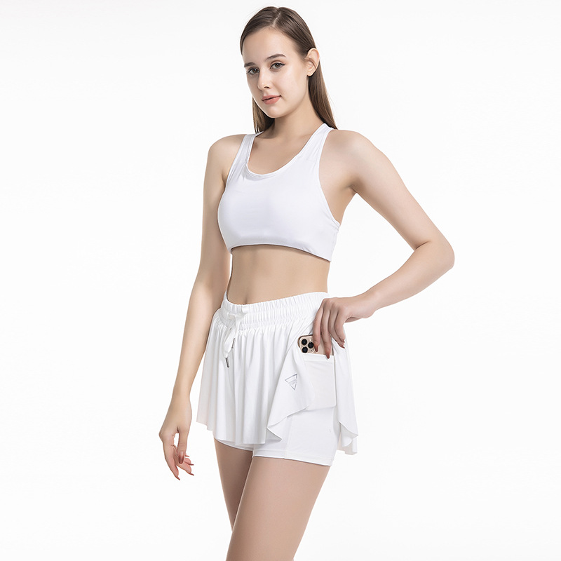 Picture of Amazon 2-in-1 Tennis Skirt Yoga Sports Short Skirt Running Fitness Sports Pocket Skirt Women's Cross-Border