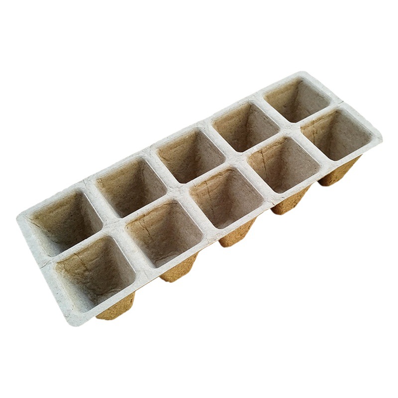 Environmentally Friendly Pulp Seedling Cup Nursery Seedling Tray Degradable Pulp Molded Paper Flower Pot Pulp Seed Cup Seedling Tray