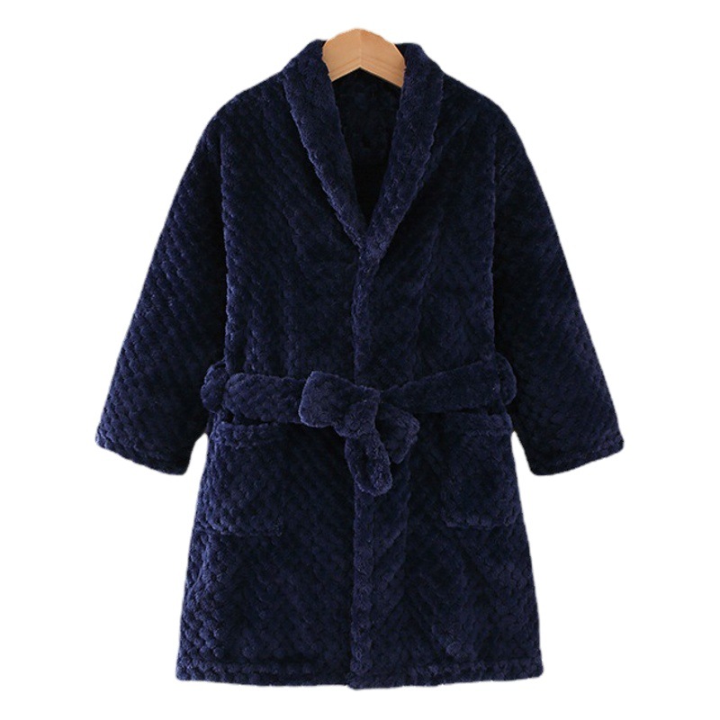 2025 Autumn and Winter Flannel Pajamas Thickened Pajamas Parent-Kids Clothes Home Clothes Boys Girls Children's Bathrobes