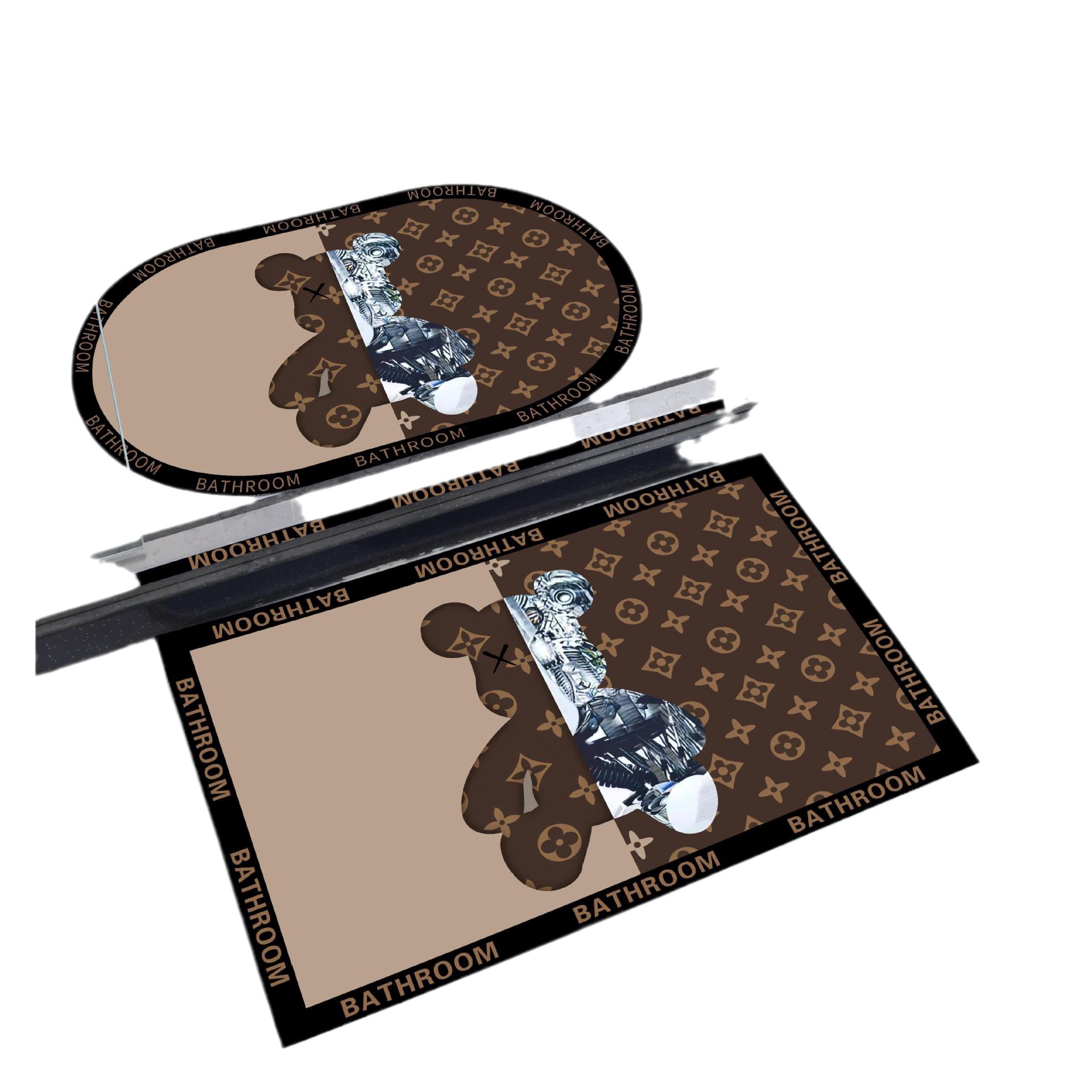 Picture of A generation of hair bathroom non-slip mat entrance entrance absorbent mat cross-border household bathroom printing mat