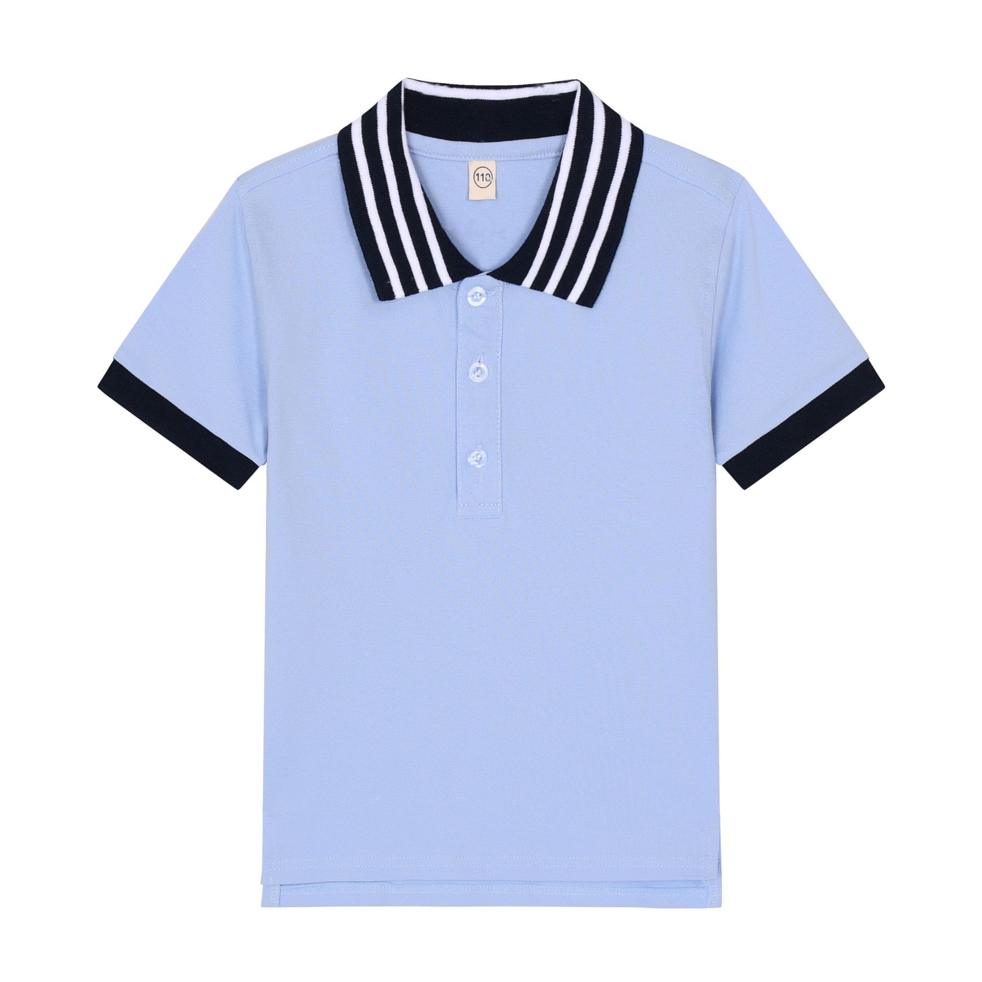 Picture of kids Children's T-shirt Long Sleeve Cotton White Lapel Polo Shirt for Boys and Girls Elementary School Students Middle and Large Children's School Uniform