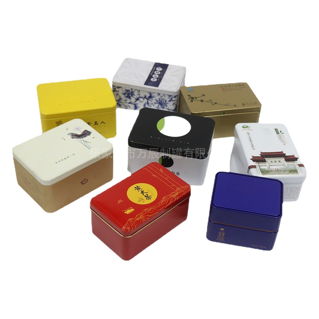 Tea cans wholesale square tinplate metal mini portable sealed packaging tea cans mold complete