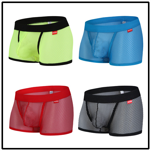 Foreign Trade Cross-border New Men's Underwear Large Mesh U Convex Bag Breathable Sports Casual Boxers 2010